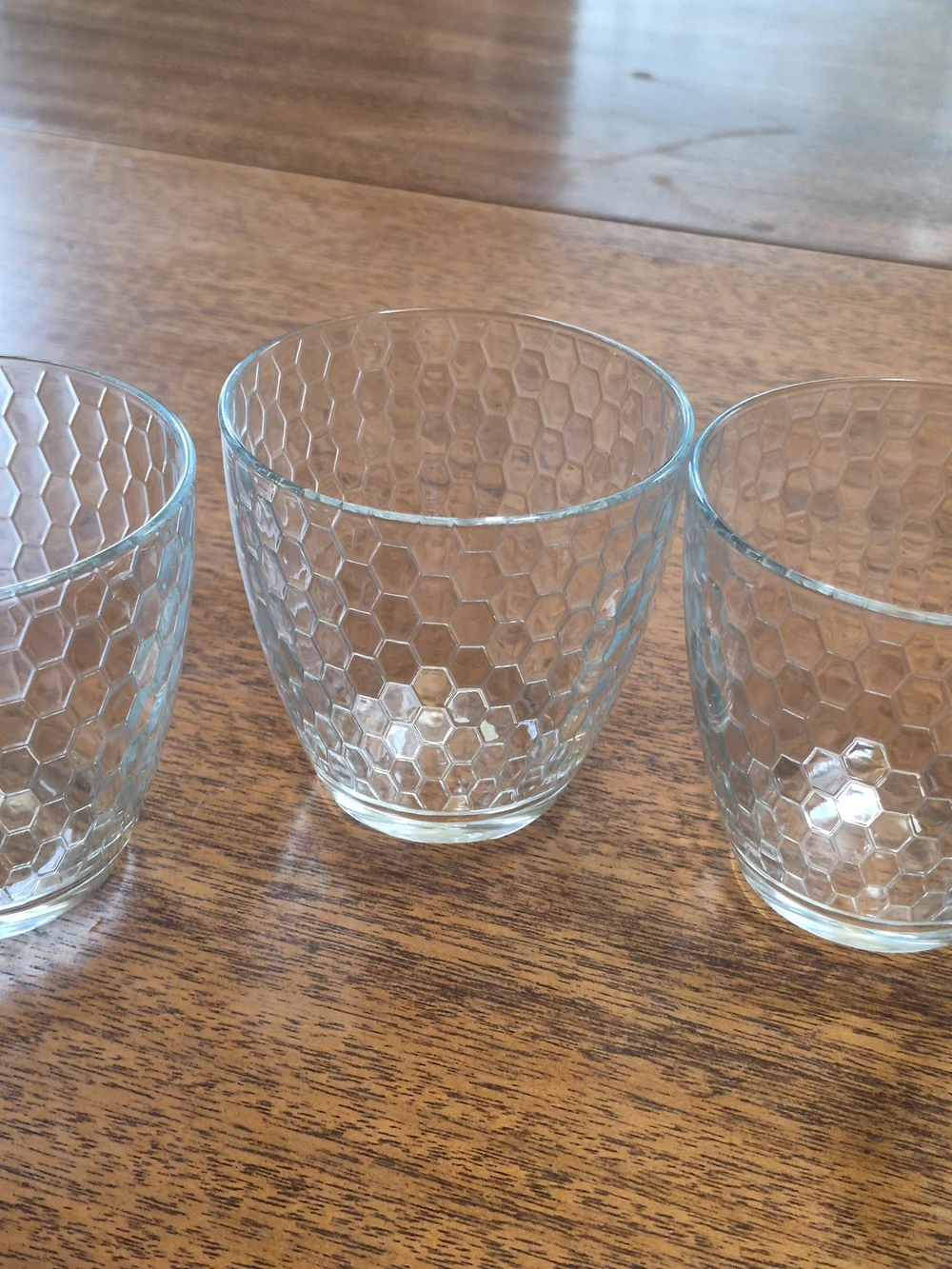 Vintage Pasabahce  Hex Pattern Glass 10oz  Tumbler - Set of 5